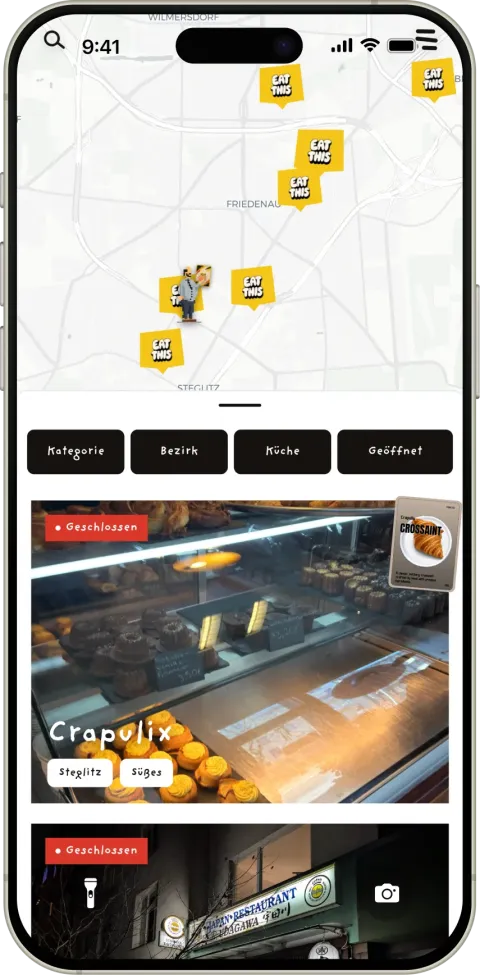 Die Eat This Map auf dem Handy